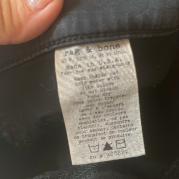 Rag & Bone Women's Black Jean washed out leggings size 28 preowned - Picture 11 of 11